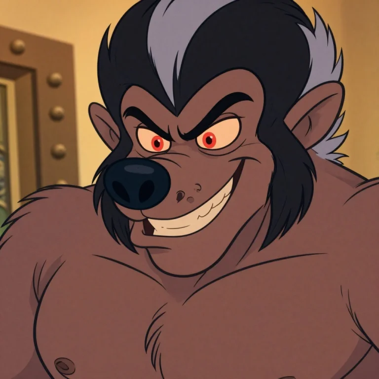 Muscularwerewolf, This Is A Digital Cartoon-style Illustrati...