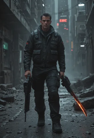 Loradistrict 10.0,blade Runner Asdxohnxs. Lost City Of Atlan... — Stable Diffusion AI Prompt: ,blade runner asdxohnxs. lost city of atlantis,, holding weapon,,cyberpunk asdxo...