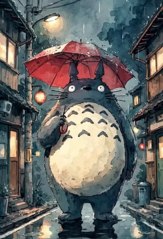 Score9, Score8, Score7,colorfulink, Totoro From My Neighbor... — Stable Diffusion AI Prompt: score_9, score_8, score_7,colorfulink, Totoro from My Neighbor Totoro, the giant...
