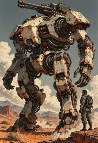 A Highly Detailed Classic Science Fiction Illustration, In T... — Stable Diffusion AI Prompt: A highly detailed classic science fiction illustration, in the s1980s golden age...