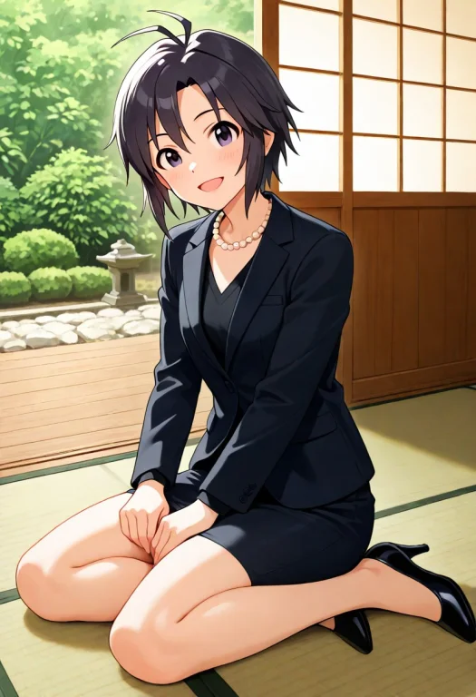 Masterpiece, 1girl, Idolmaster, Kikuchi Makoto, Black Pencil...