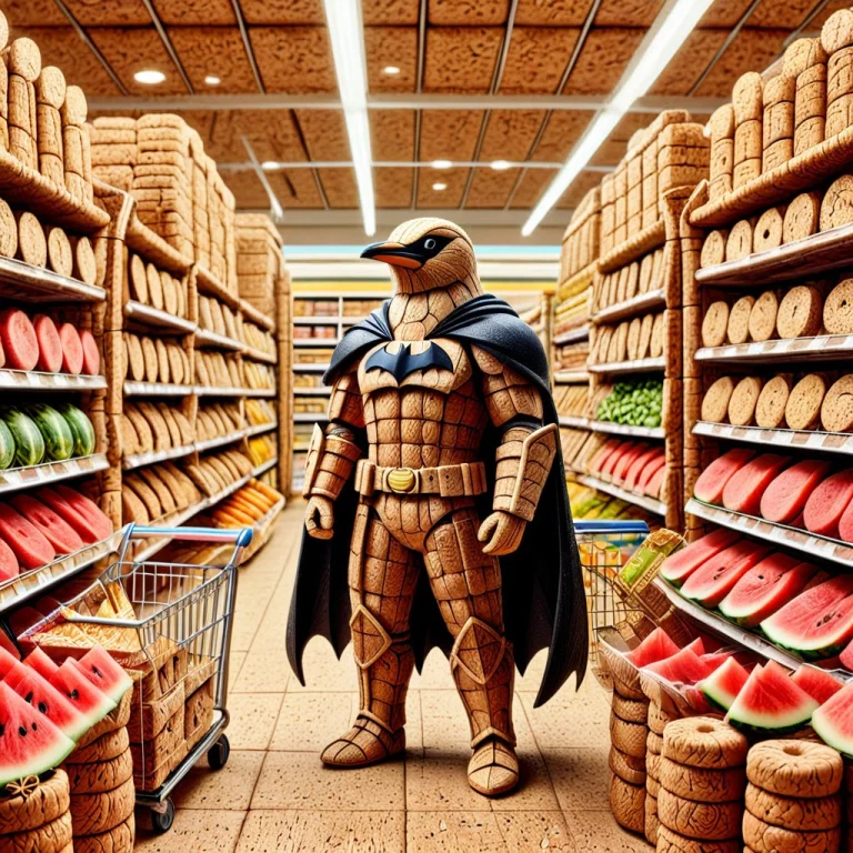 A Detailed Macro Shot Of Batman In Full Armor, Standing In A...