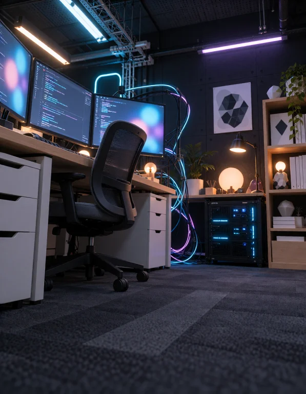 G4m3 Stud10, Photorealistic Cinematic Still Of The Programmi...