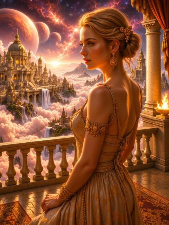Boet, Balcony Of Eternity, Close-up Of A Blonde Low Up-do Ha...