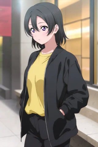 Lorawatanabe Tsuki0.6,watanabe Tsuki,1girl,solo,black Hair,s... — Stable Diffusion AI Prompt: ,watanabe tsuki,1girl,solo,black hair,short hair,hair between eyes,purple eyes,b...
