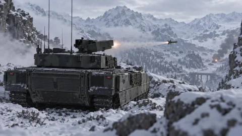 Sci Fi, Infantry Fighting Vehicle, Vehicle Looks Like A Cv90... — Stable Diffusion AI Prompt: Sci fi, infantry fighting vehicle, vehicle looks like a CV90 with a wide and low...