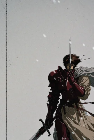 A Distant Almost Landscape Of A Far Distant Figure, Shot Of... — Stable Diffusion AI Prompt: A distant almost landscape of a far distant figure, shot of a male warrior with...