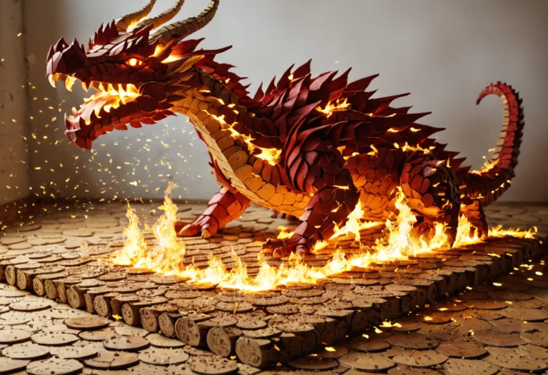 Corkworld, Magic Dragon Let Sheets Of Fire Hail Down The Bas...
