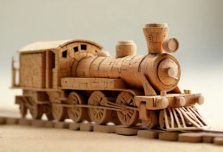Train Made Of Cork, Corkworld, Hires, High Detail, Depth Of...