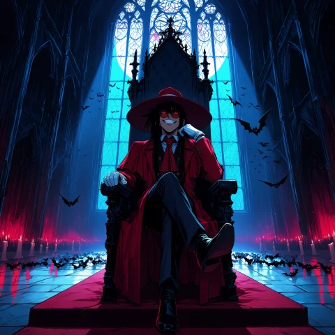 Masterpiece, Best Quality, Score7, Safe, 1boy, Solo, Alucard... — Stable Diffusion AI Prompt: masterpiece, best quality, score_7, safe, 1boy, solo, alucard (hellsing), hellsi...