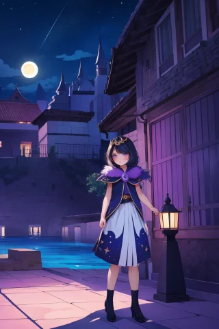 1girl, Loraexh21, Drawing, Landscape Of A Melekeokbamako And... — Stable Diffusion AI Prompt: 1girl, , Drawing, landscape of a [Melekeok|Bamako] and Dalaran, Moon in the nigh...