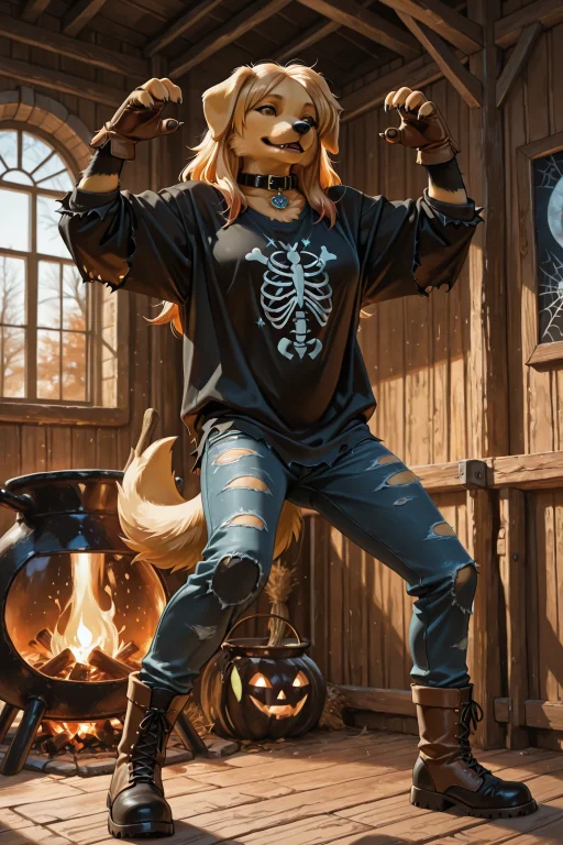 Background Halloween Background, Witchs Cottage In The Woods...