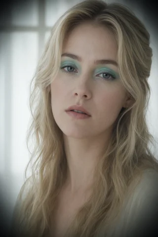 Cinematic Film Still In The Style Of Sean Archer, Close-up P... — Stable Diffusion AI Prompt: cinematic film still In the style of Sean Archer, close-up portrait of a blonde...