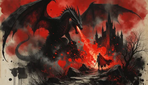 Masterpiece, Best Quality, Surreal Dark Fantasy. An Extreme,... — Stable Diffusion AI Prompt: masterpiece, best quality, surreal dark fantasy. An extreme, chaotic multi-media...