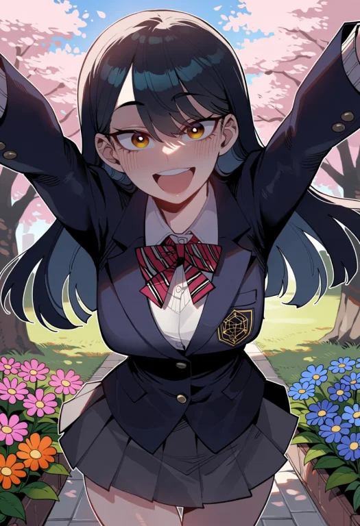 Score7, Score8, Score9, 1girl, Solo, Long Dark-blue Hair, Wa...
