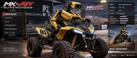 Motocross Mxvatvsupercross Rider Build Is Boston Dynamics Sp... — Stable Diffusion AI Prompt: Motocross MXvATVsupercross rider build is Boston Dynamics' Spot as a rider integ...