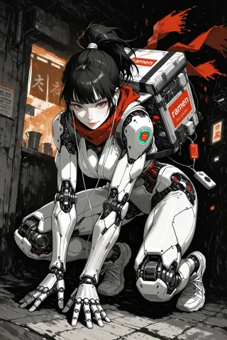 Muddyspotcolor, This Is A Anime-style Art ,digital Artwork O... — Stable Diffusion AI Prompt: Muddyspotcolor, This is a anime-style art ,digital artwork of a female bio-mecha...