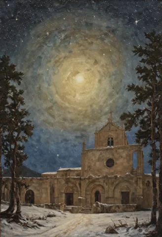 Summer, Spanish Monastery, Oil Painting Caspar David Friedri... — SDXL AI Prompt: summer, spanish monastery, oil painting caspar david friedrich style, romantic e...