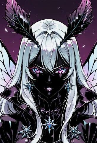 Masterpiece, Best Quality, Absurdres, 1girl, Solo, Adult Mot... — Stable Diffusion AI Prompt: masterpiece, best quality, absurdres, 1girl, solo, adult moth woman, fluffy blac...