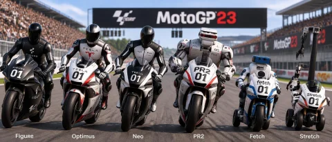 Render These Semi-autonomous Autonomous Suits And Vehicles A... — Stable Diffusion AI Prompt: render these semi-autonomous autonomous suits and vehicles as MotoGP23 riders in...