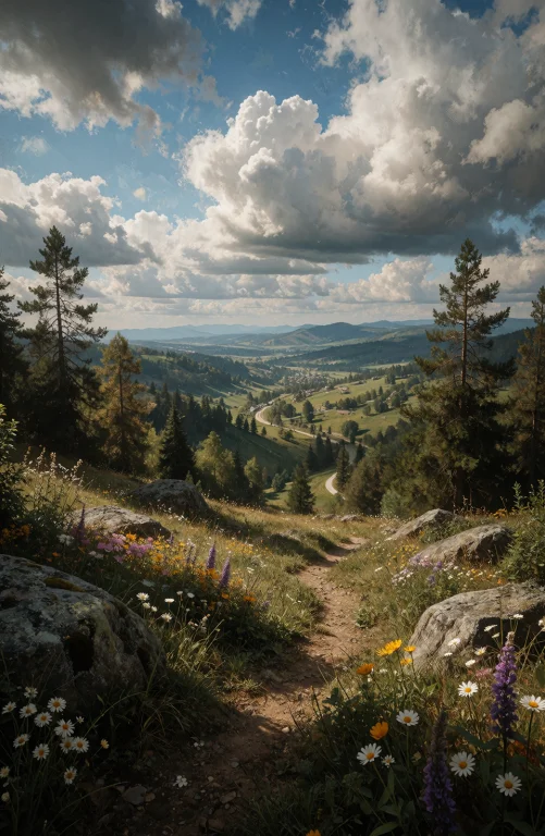 Amivireg Art Style , Occulum1.8, Cloud, Sky, Scenery, Flower...