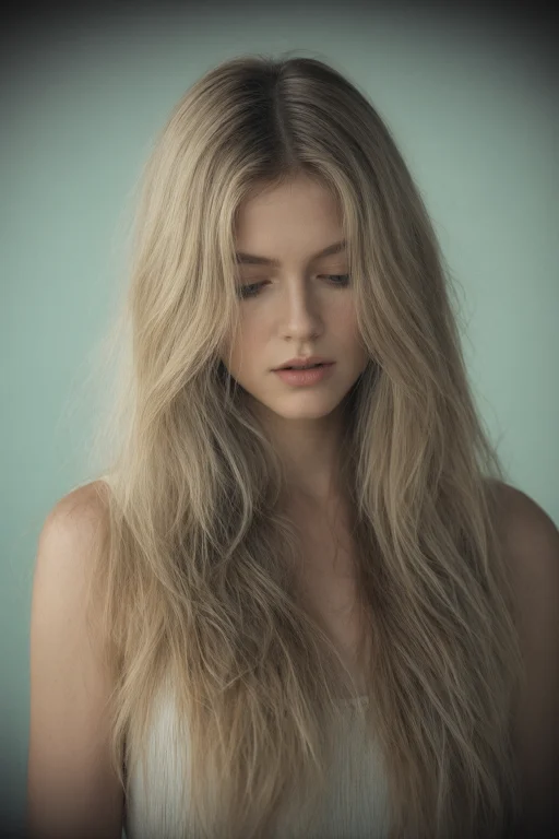 Cinematic Film Still Sean Archer Style, Ash-blonde Woman Wit...