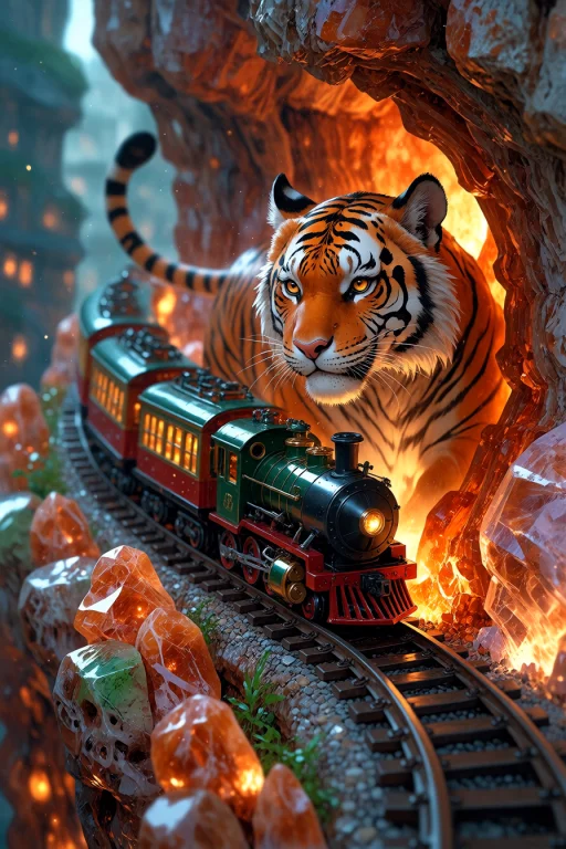 , A Breathtaking Macro Photograph Of A Cute Real Orange Tige...
