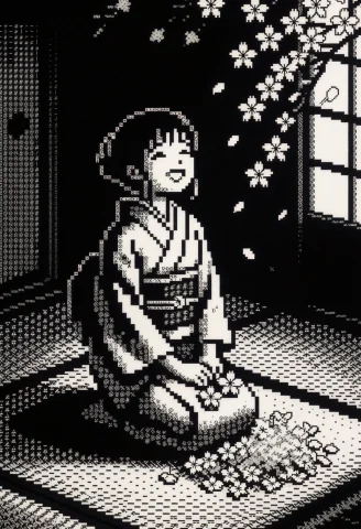 A High-contrast Monochrome Ascii Art Terminal Screen Fills T... — Stable Diffusion AI Prompt: A high-contrast monochrome ascii art terminal screen fills the frame with blocky...