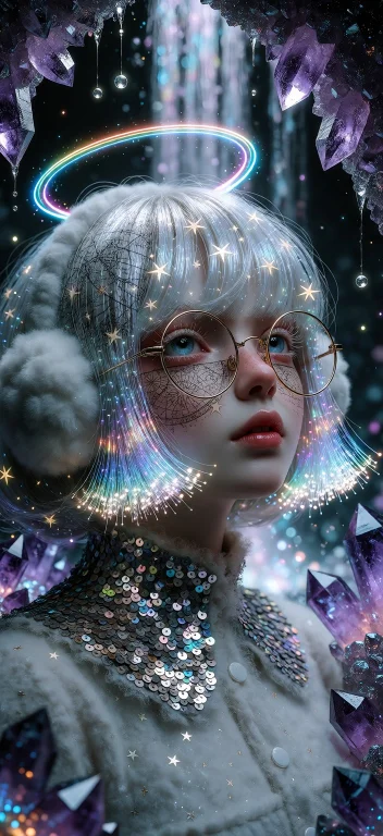 Ta86wistfall, Close-up Portrait View Of A Celestial Anime Gi...