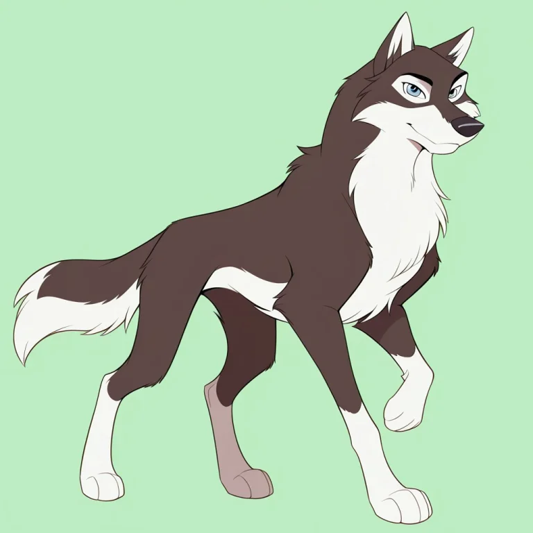 Wolf, Male, Solo, Takublto, Brown And White Fur, Brown Fur O...