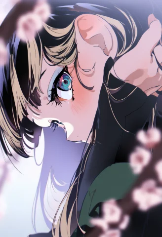 1girl, Juufuutei Raden, Sideways Glance, Blush, Covered Mout... — Stable Diffusion AI Prompt: 1girl, juufuutei raden, sideways glance, blush, covered mouth, from side, lookin...