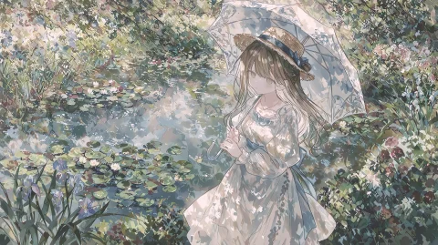 4x0style, Petite Girl,detailed Background, Claude Monet, Imp... — Stable Diffusion AI Prompt: 4x0style, petite girl,detailed background, {{{claude monet, impressionism, oil p...