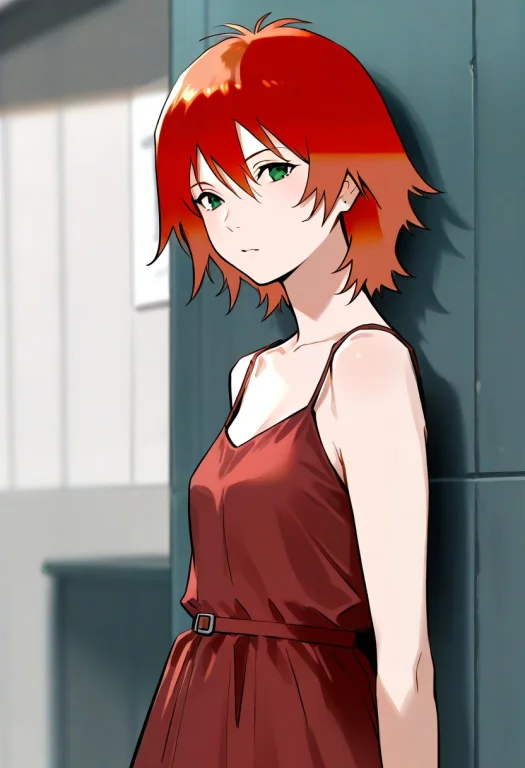 Chiaki, Orange Hair, Green Eyes, Short Hair, Bangs,,,,,,,,,,...