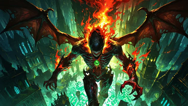 1boy, Nohumans, Solo, Glowing-eyes, Greeneyes, Sunken-eyes,...