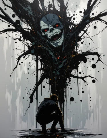 Anime Art, An Abstract Expressionist Canvas Inspired By Jack... — Stable Diffusion AI Prompt: Anime art, An abstract expressionist canvas inspired by Jackson Pollock and Fran...