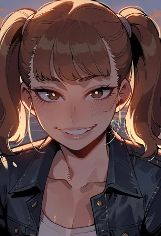 Score7, Score8, Score9, 1girl, Solo, Light Brown Twin-tails,... — Stable Diffusion AI Prompt: score_7, score_8, score_9, 1girl, solo, light brown twin-tails, bright brown eye...