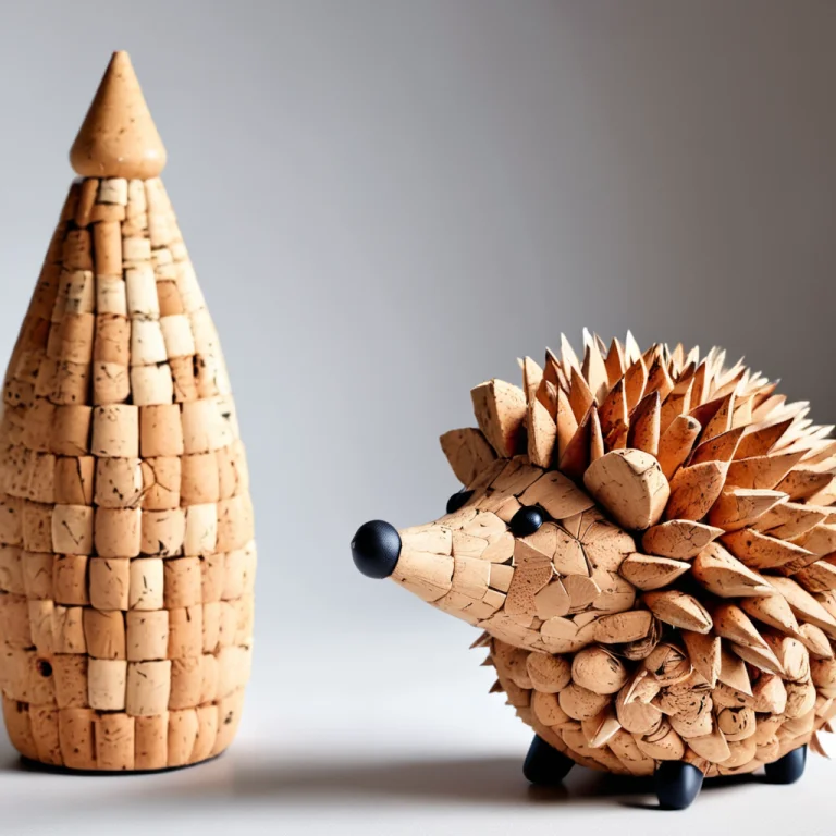 Corkworld, A Round Cork Hedgehog Stands Beside A Deflated Ba...