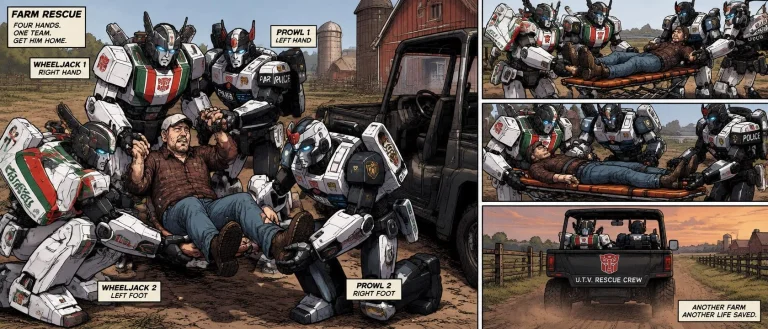 Graphic Novel. Two-person U.t.v Crews In Wheeljack And Prowl...