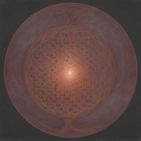 Jcoloredpencil, Flower Of Life Pattern Overlaid On Compositi... — SDXL AI Prompt: jcolored_pencil, flower of life pattern overlaid on composition, subterranean ca...