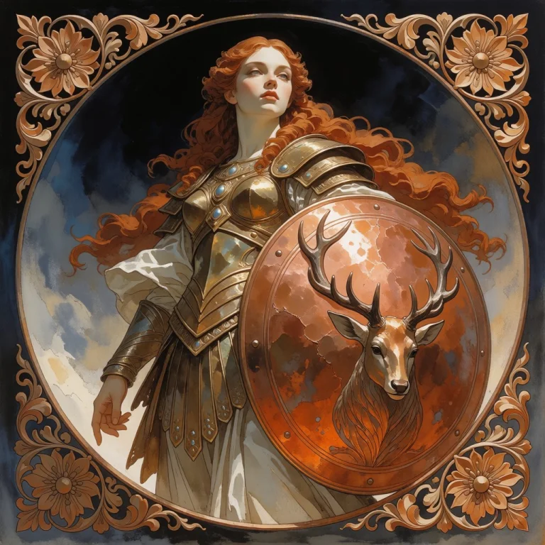 Detailed Gouache Painting  Portrait Of The Goddess Devana, F...