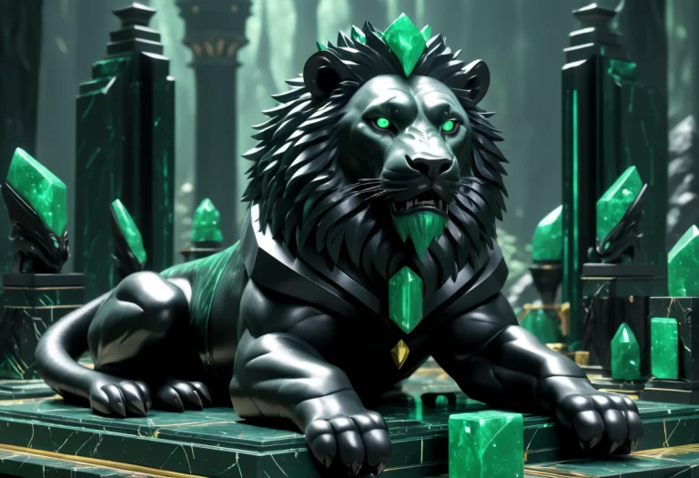 Jade Green, Obsidian Black, The King Of The Animals Reduced...