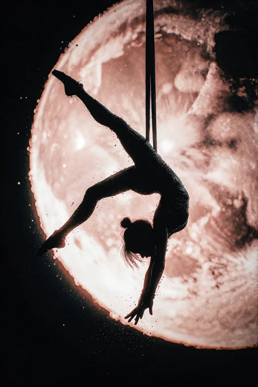 Zidiusart, A Dramatic Illustration Of An Aerialist Performin...