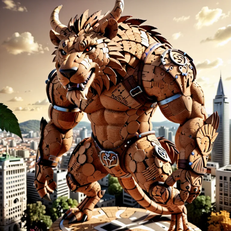 A Giant Beast Made Of Corkworld Morph, Organic Natural Cork...
