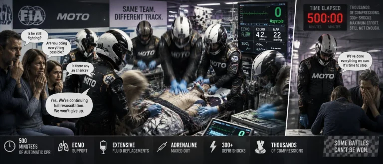 Moto Motor Motorized Fia Pit Crew Attending During Hour-plus...