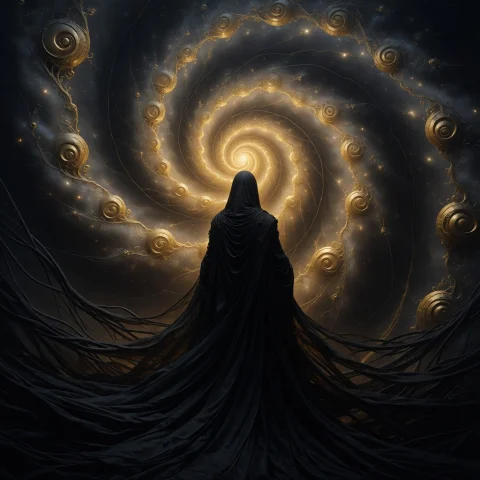 Black And Gold Fantasy Art. Gold Ornament, Dark Fantasy, Fan... — Stable Diffusion AI Prompt: black and gold fantasy art. gold ornament, dark fantasy, fantasy art by yoann lo...