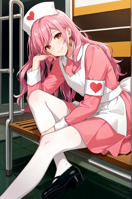 Masterpiece,best Quality,1boy,ashuku,pink Hair,brown Eyes,wh...