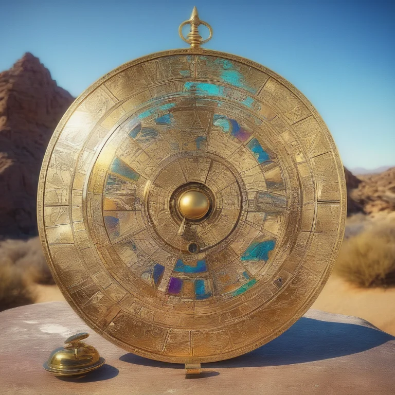 Jpourstyle, Polished Brass Astrolabe, Desert Ruins, Ancient...