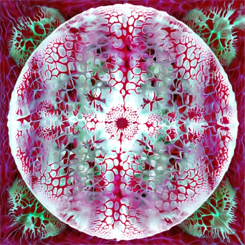 Jpourbiological, Flower Of Life Pattern Overlaid On Composit... — SDXL AI Prompt: jpour_biological, flower of life pattern overlaid on composition, subterranean c...
