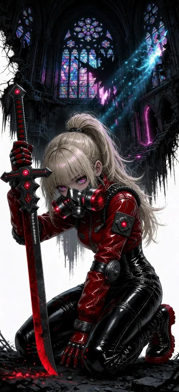 Ta86wistfall, Close Up, A Powerful Kawaii Cyberpunk Warrior...