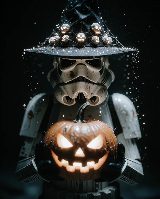 Zidiusart, A Subtly Haunted Halloween Scene Filled With A Ma...